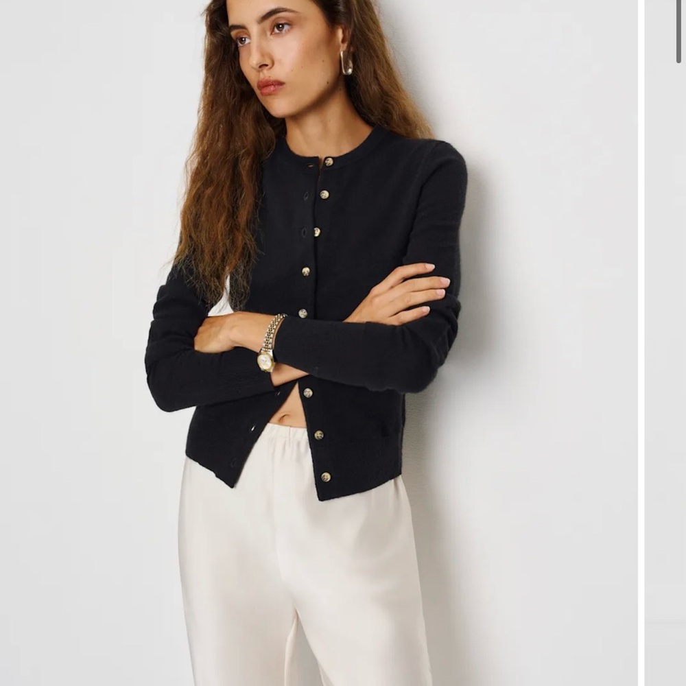 Reformation Farren Cashmere Crew Cardigan